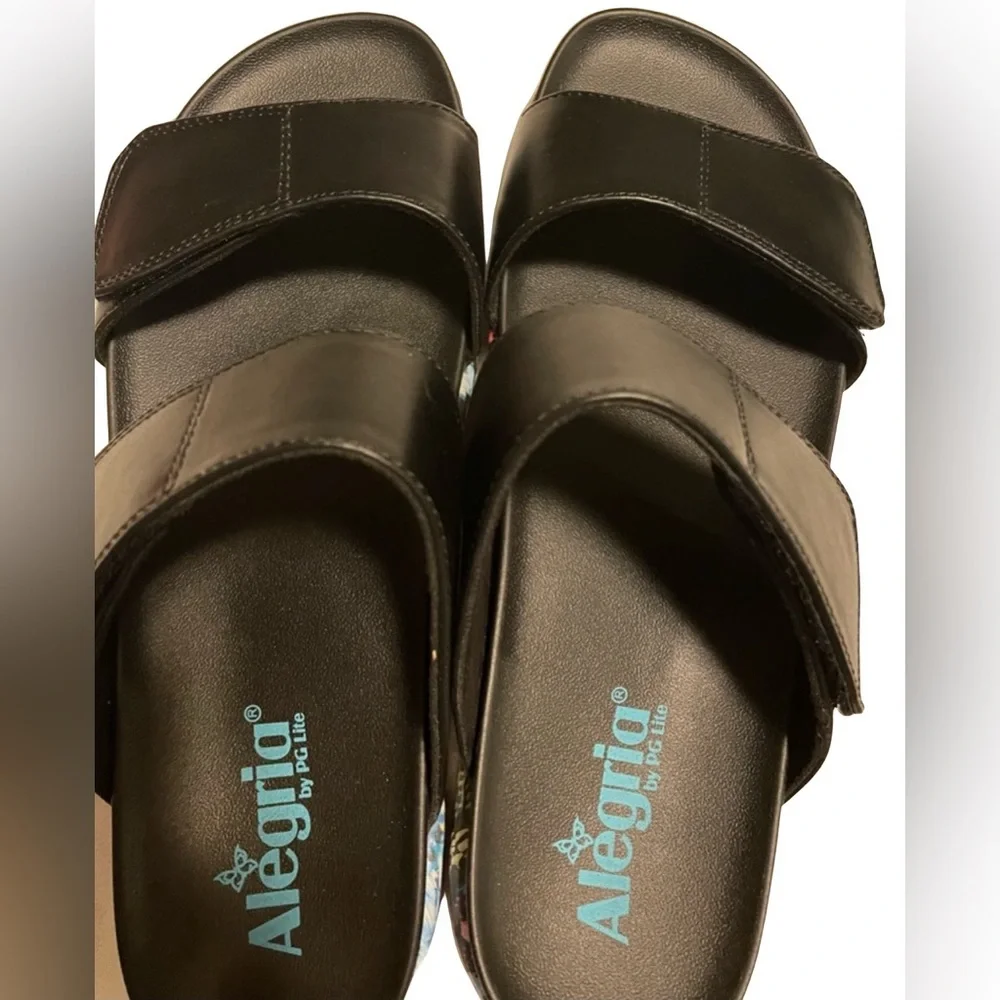 Alegria Lena Sandals Black Size 11 EU 41 New Platform - Picture 4 of 12